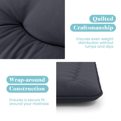 Full Size Futon Mattress, Washable Cover, Foldable Mat, Black Mattresses at Gallery Canada