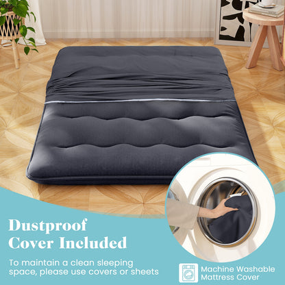 Full Size Futon Mattress, Washable Cover, Foldable Mat, Black Mattresses at Gallery Canada
