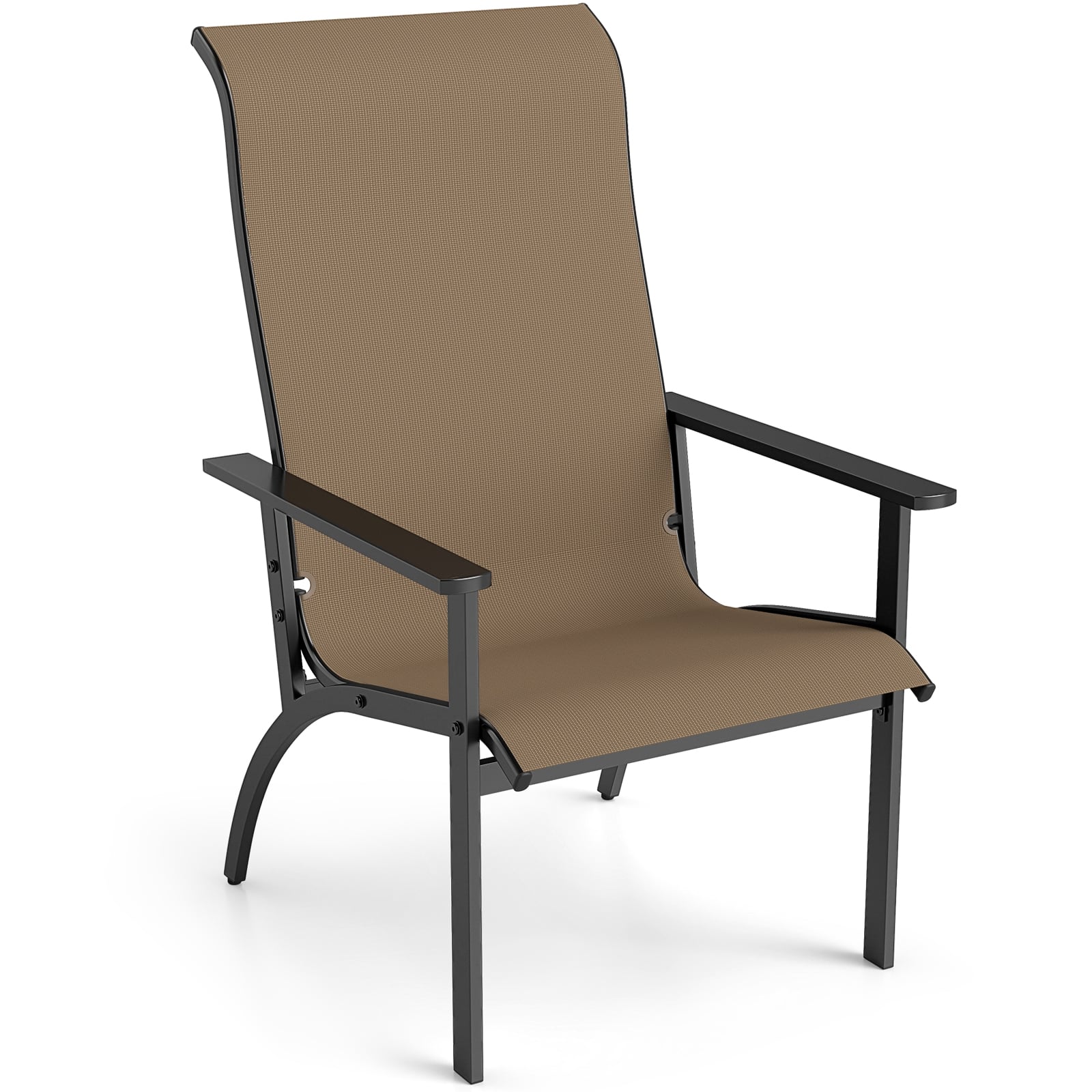 Outdoor Adirondack Chair, High Back Metal Frame, Porch Garden Coffee Adirondack Chairs at Gallery Canada
