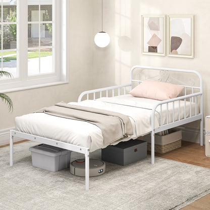 Extendable Metal Daybed To Twin Size Bed, White Bunk Bed Frame at Gallery Canada