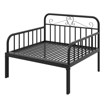 Extendable Metal Daybed To Twin Size, With Guardrails And Armrests, Black Bunk Bed Frame at Gallery Canada