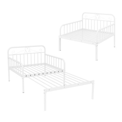 Extendable Metal Daybed To Twin Size Bed, White Bunk Bed Frame at Gallery Canada
