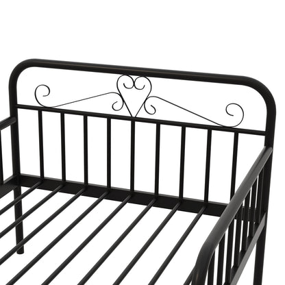 Extendable Metal Daybed To Twin Size, With Guardrails And Armrests, Black Bunk Bed Frame at Gallery Canada