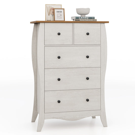 Closet Storage Organizer, 5 Fabric Drawers, Anti-Tipping Kit, Gray Nightstands Gray at Gallery Canada