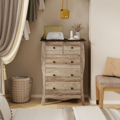 Closet Storage Organizer, 5 Fabric Drawers, Anti-Tipping Kit, Brown Nightstands at Gallery Canada