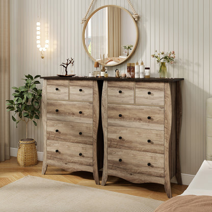 Closet Storage Organizer, 5 Fabric Drawers, Anti-Tipping Kit, Brown Nightstands at Gallery Canada