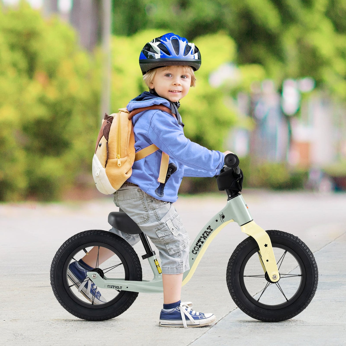 12-Inch Balance Bike, Adjustable Seat, Rotatable Handlebar, Green Balance Bikes at Gallery Canada