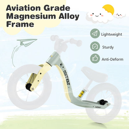 12-Inch Balance Bike, Adjustable Seat, Rotatable Handlebar, Green Balance Bikes at Gallery Canada
