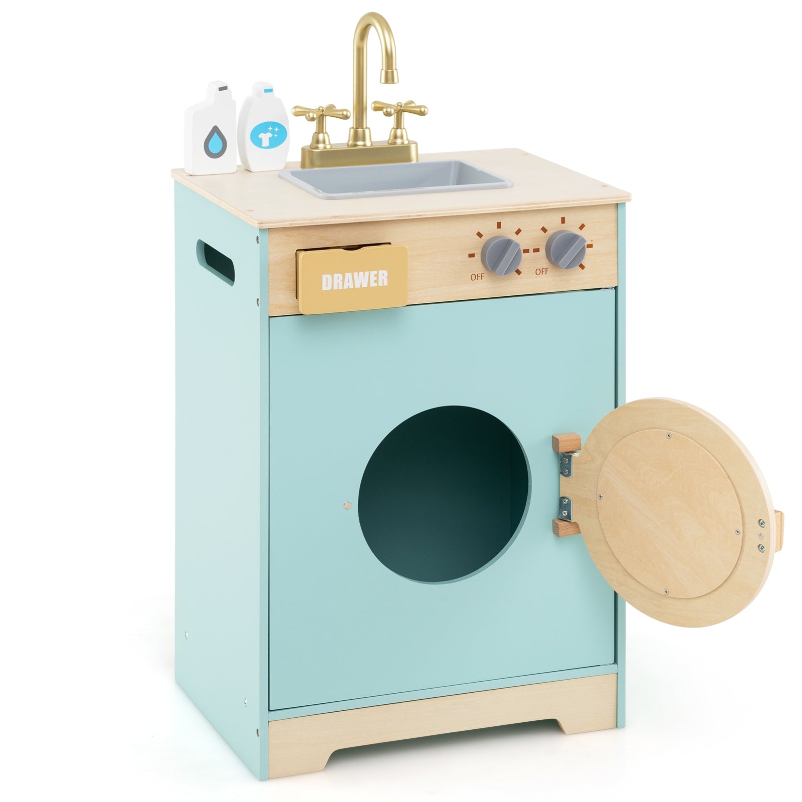 Kids Washer Playset Toy Washing Machine, Blue Pretend Toys Blue at Gallery Canada