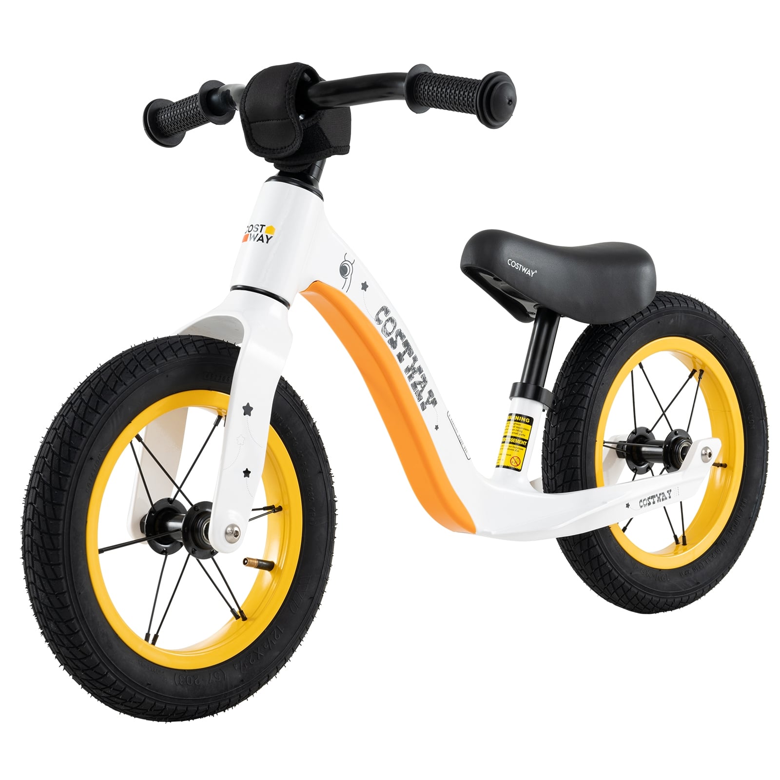 12-Inch Balance Bike, Adjustable Seat, Rotatable Handlebar, White Balance Bikes at Gallery Canada