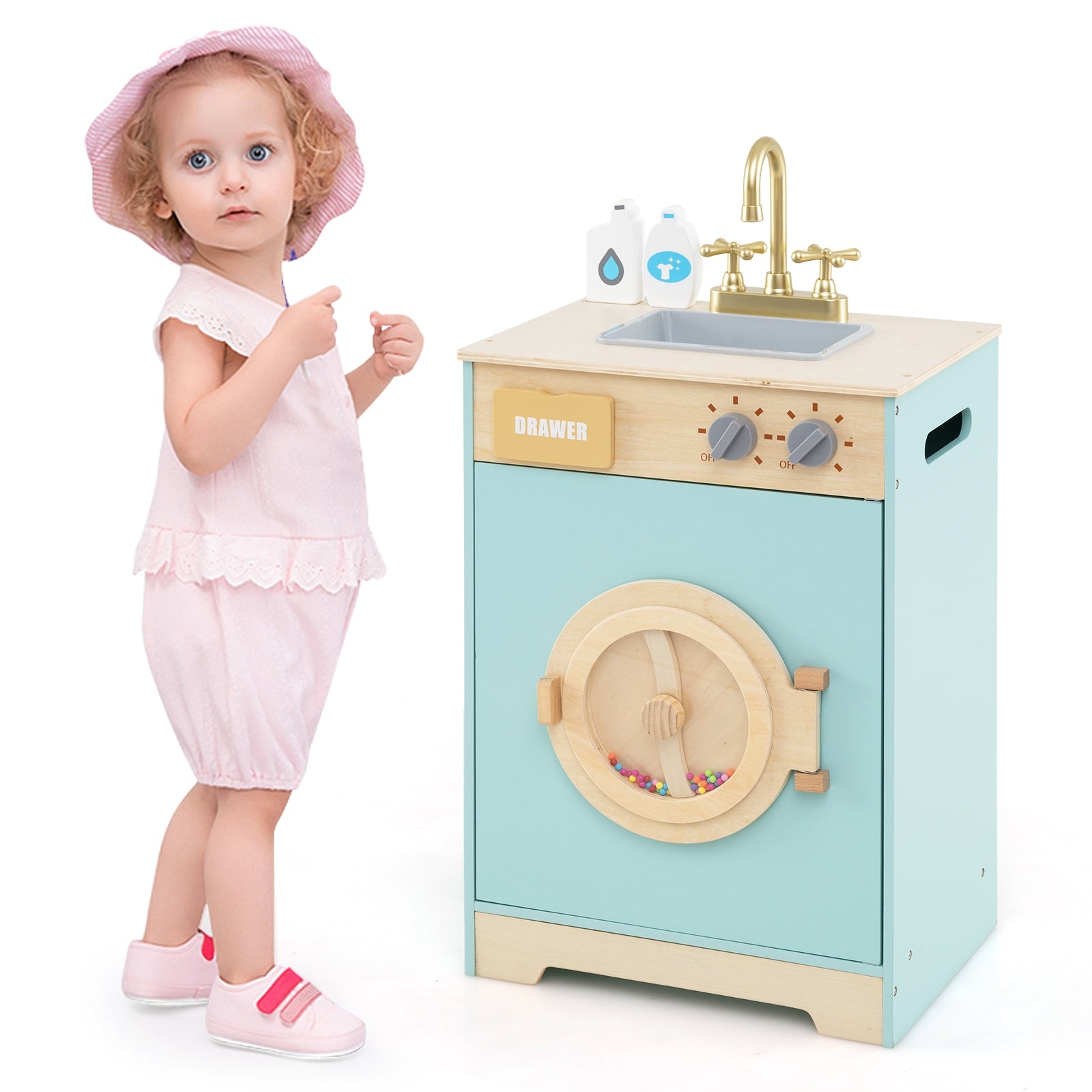 Kids Washer Playset Toy Washing Machine, Blue Pretend Toys at Gallery Canada
