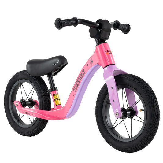 12-Inch Balance Bike, Adjustable Seat, Rotatable Handlebar, Pink Balance Bikes Pink at Gallery Canada