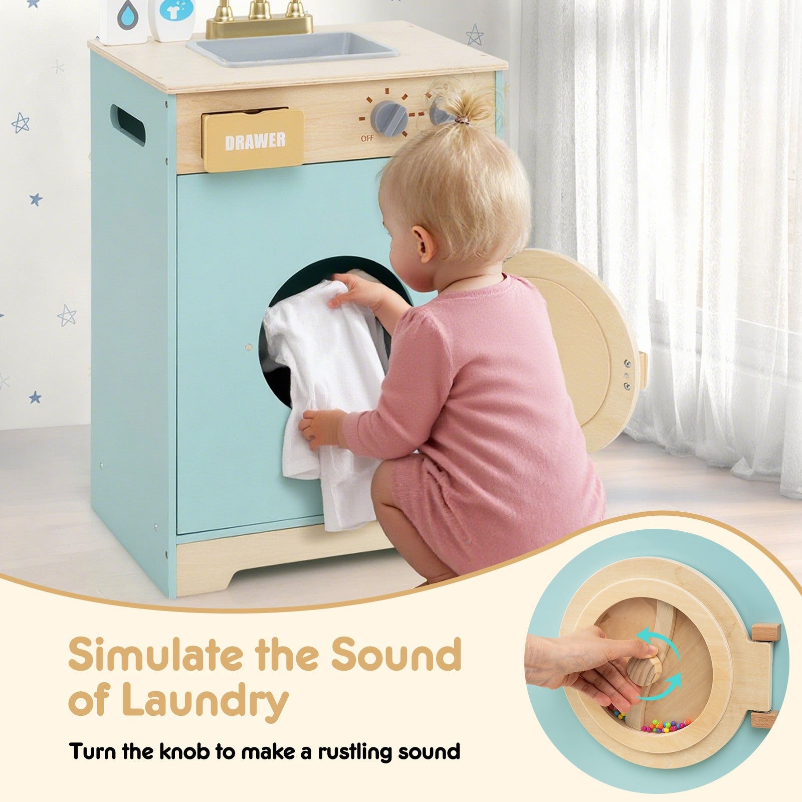 Kids Washer Playset Toy Washing Machine, Blue Pretend Toys at Gallery Canada