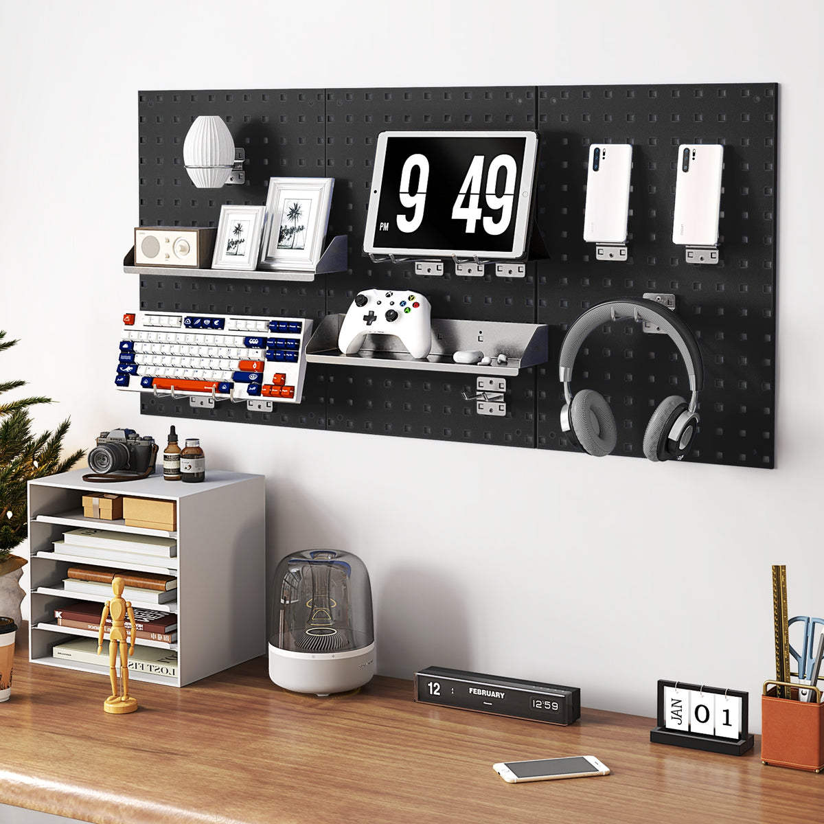 Wall Mounted Pegboard Kit, 3 Pegboards, Garage Workshop, Black Garages at Gallery Canada