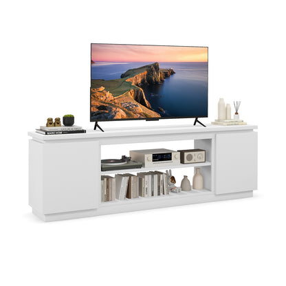 TV Cabinet, 80 Inch, 3 Adjustable Shelves, Anti-Tipping Kit, White Entertainment Centers & TV Stands White at Gallery Canada