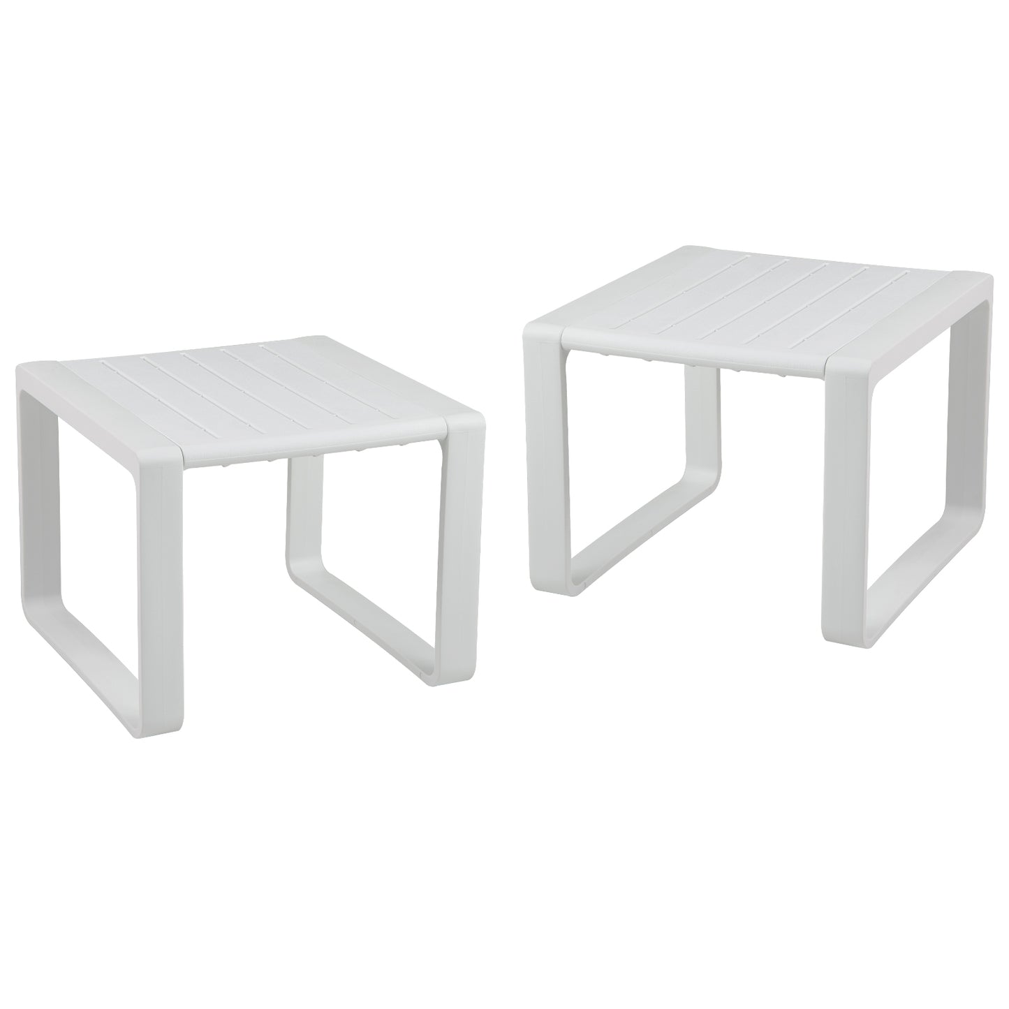 Weather Resistant Adirondack Outdoor Side Table Set, White Patio Coffee Tables at Gallery Canada