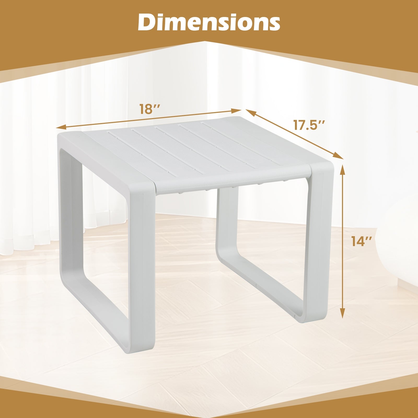 Weather Resistant Adirondack Outdoor Side Table Set, White Patio Coffee Tables at Gallery Canada