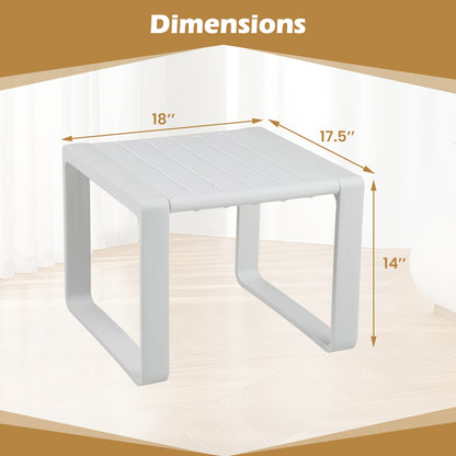 Weather Resistant Adirondack Outdoor Side Table Set, White Patio Coffee Tables at Gallery Canada