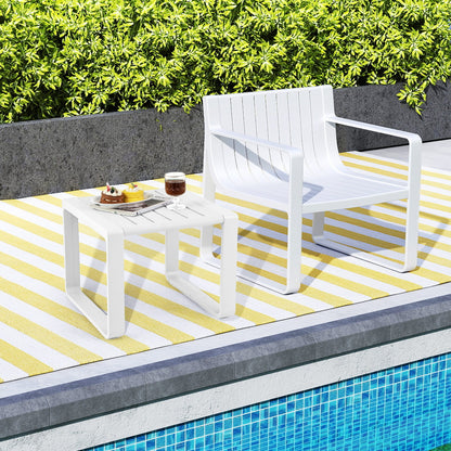 Weather Resistant Adirondack Outdoor Side Table Set, White Patio Coffee Tables at Gallery Canada