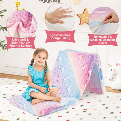 Foldable Floor Mattress, Kids, Washable Flannel Cover, Multicolor Mattresses at Gallery Canada