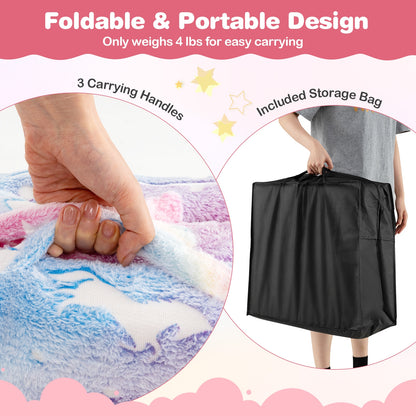Foldable Floor Mattress, Kids, Washable Flannel Cover, Multicolor Mattresses at Gallery Canada