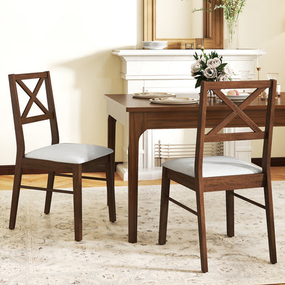 Upholstered Side Dining Chairs, Set of 2, Brown Dining Chairs at Gallery Canada