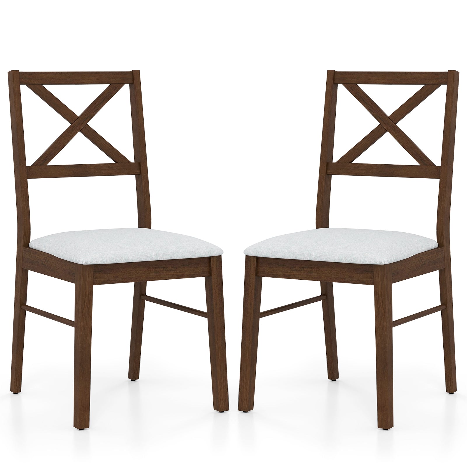Upholstered Side Dining Chairs, Set of 2, Brown Dining Chairs at Gallery Canada