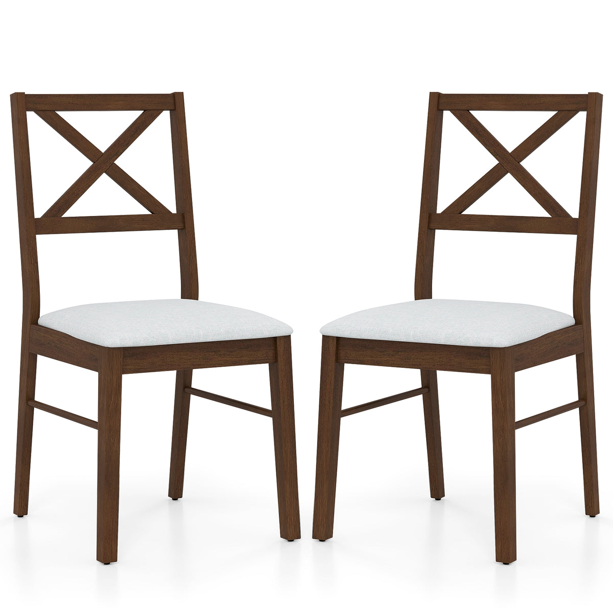 Upholstered Side Dining Chairs, Set of 2, Brown Dining Chairs at Gallery Canada