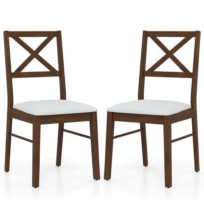 Upholstered Side Dining Chairs, Set of 2, Brown Dining Chairs at Gallery Canada