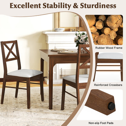 Upholstered Side Dining Chairs, Set of 2, Brown Dining Chairs at Gallery Canada