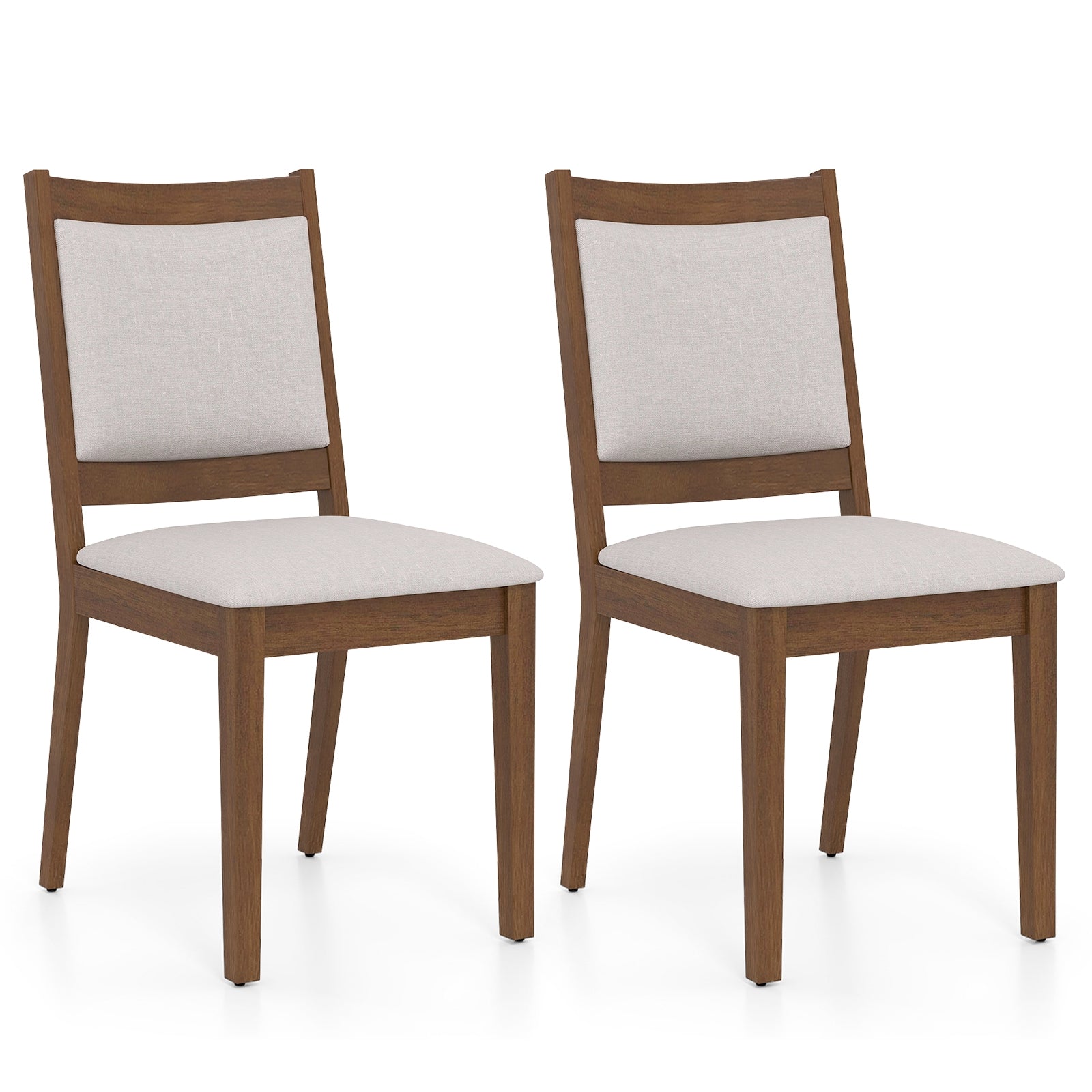 Modern Dining Chair Set Of 2, Upholstered With Padded Backrest, Brown Dining Chairs at Gallery Canada