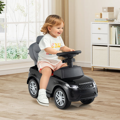 3 In 1 Push Car With Removable Handle, Guardrail, 18-36 Months, Black Push & Pedal Ride On Toys at Gallery Canada