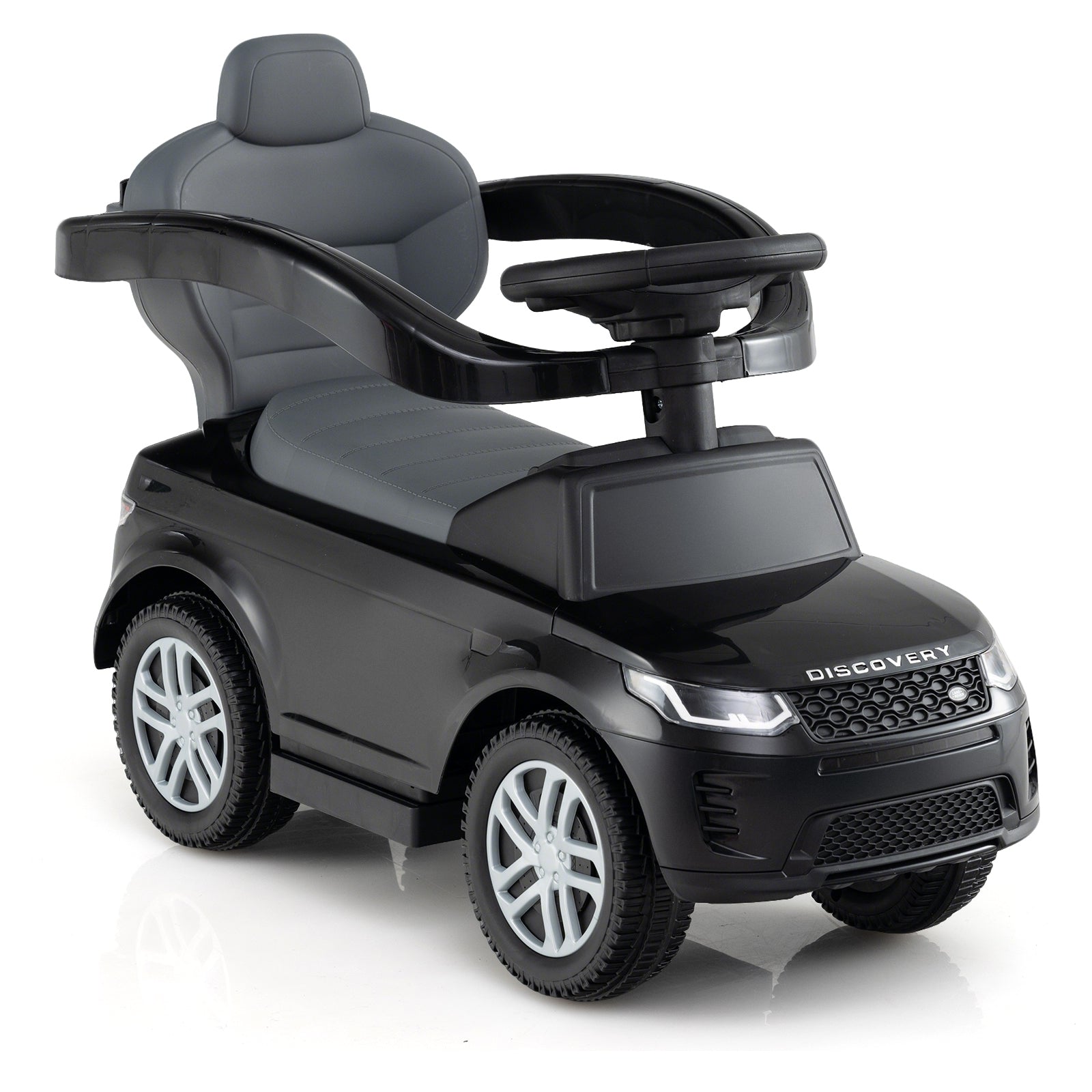 3 In 1 Push Car With Removable Handle, Guardrail, 18-36 Months, Black Push & Pedal Ride On Toys at Gallery Canada