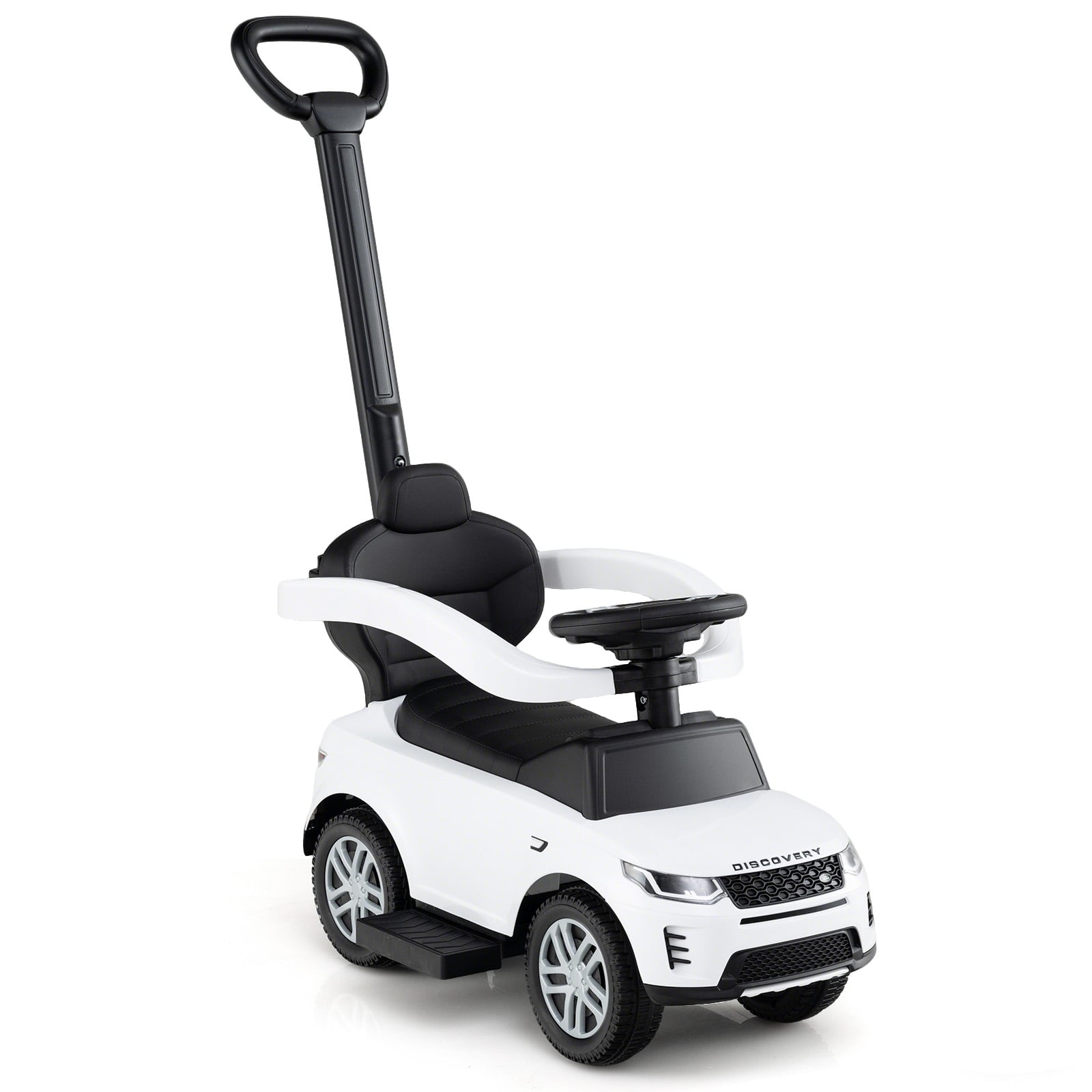 3 In 1 Push Car, Removable Handle, Guardrail, 18-36 Months, White Push & Pedal Ride On Toys at Gallery Canada