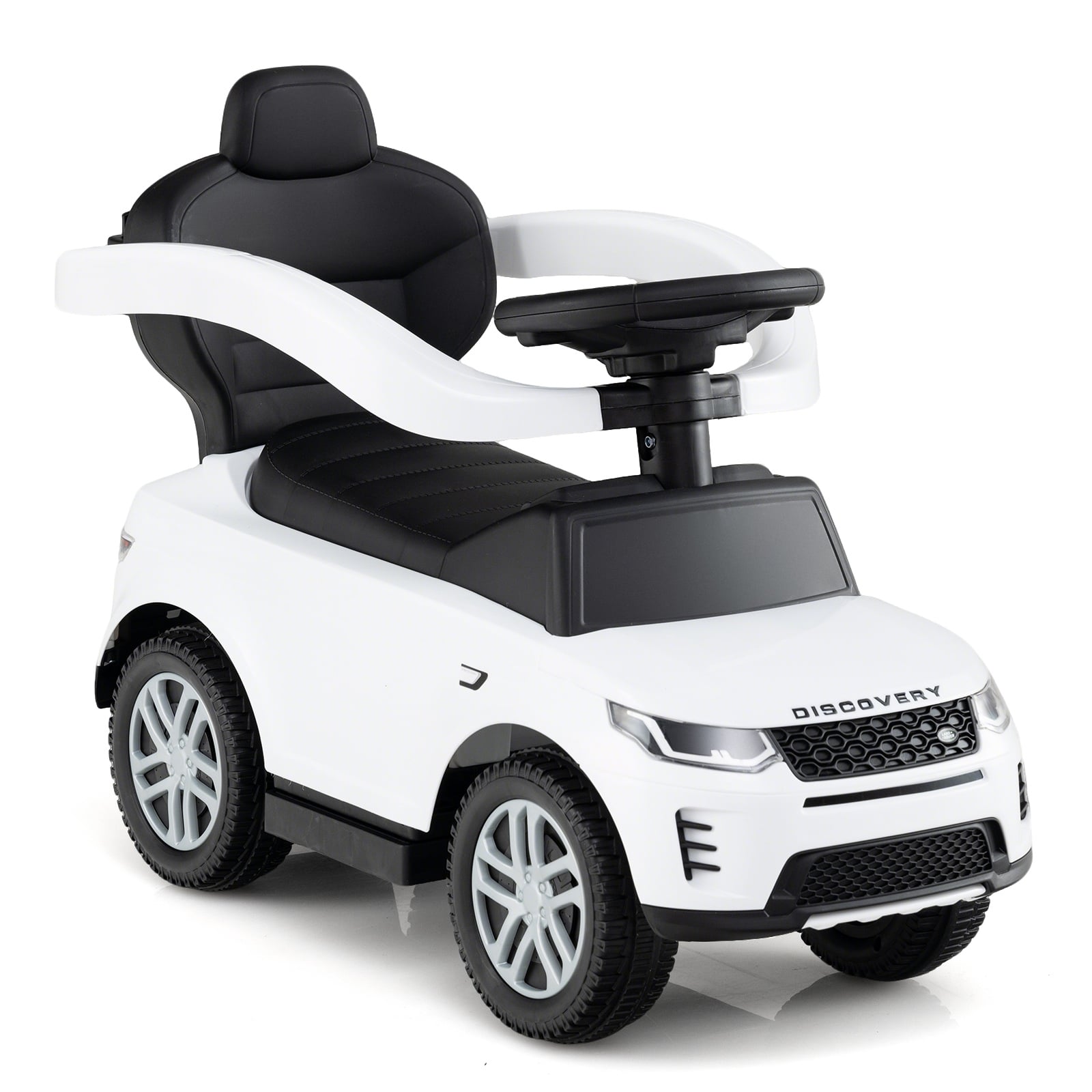 3 In 1 Push Car, Removable Handle, Guardrail, 18-36 Months, White Push & Pedal Ride On Toys at Gallery Canada