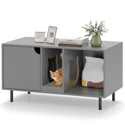 40 Inch Cat Litter Box Enclosure For 2 Cats, Gray Cat Houses at Gallery Canada