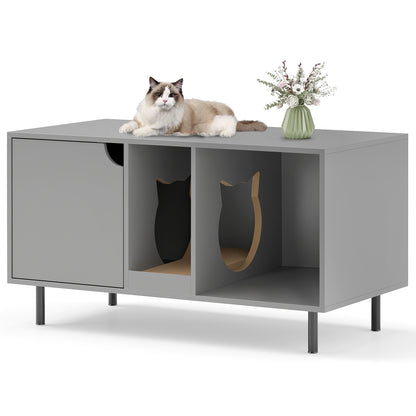 40 Inch Cat Litter Box Enclosure For 2 Cats, Gray Cat Houses at Gallery Canada