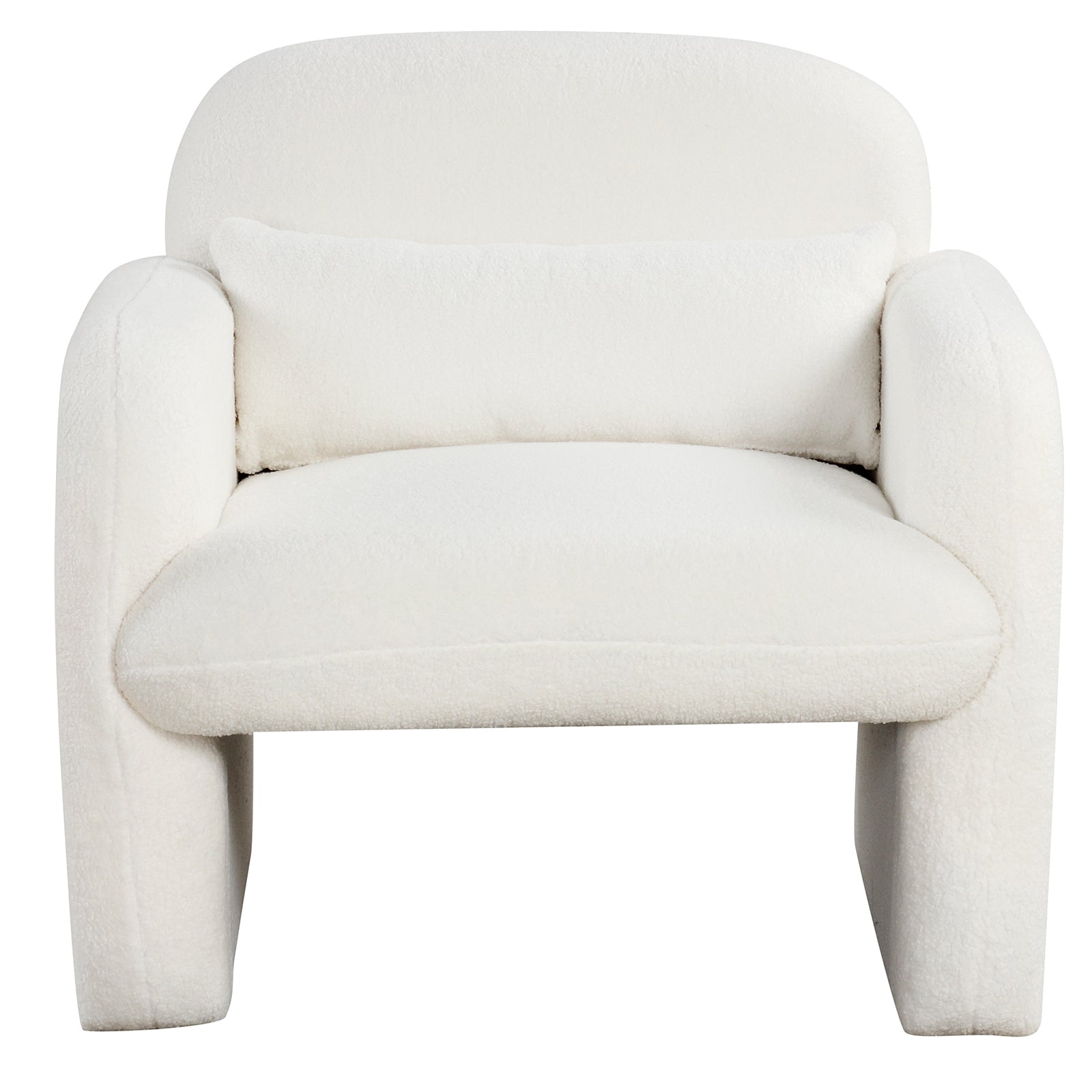 Modern Accent Chair With Waist Pillow, Armrests, Beige Accent Chairs at Gallery Canada