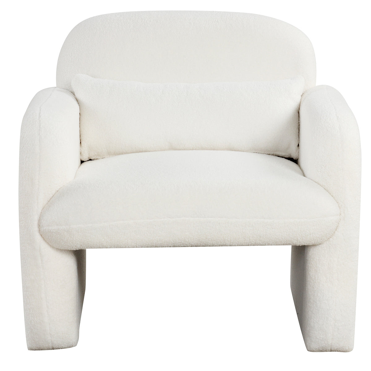 Modern Accent Chair With Waist Pillow, Armrests, Beige Accent Chairs at Gallery Canada