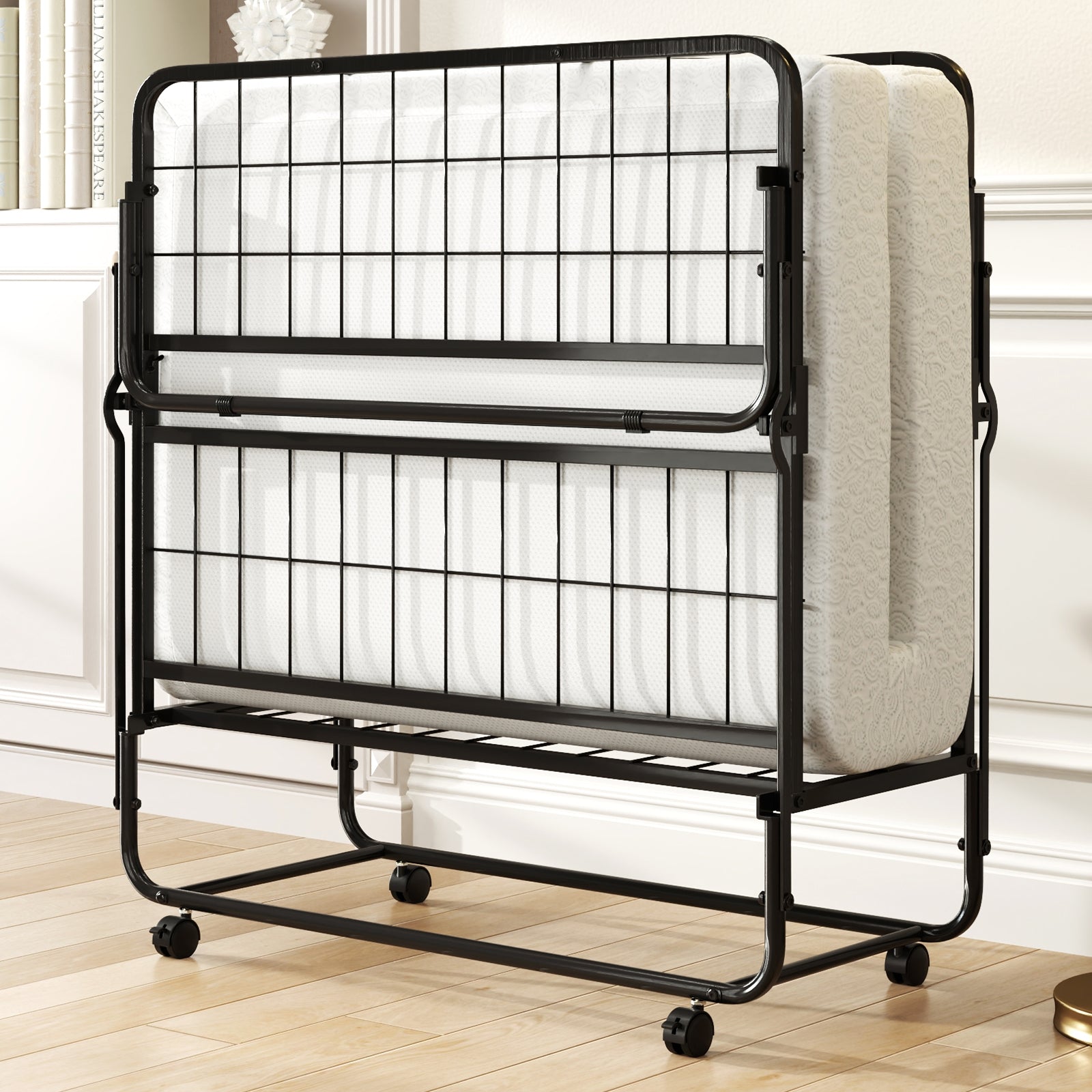 Twin Size Folding Bed, Memory Foam Mattress, Heavy-Duty Metal Frame Folding Beds at Gallery Canada
