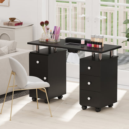 Manicure Table Nail Desk With Electric Dust Collector, Black Massage at Gallery Canada