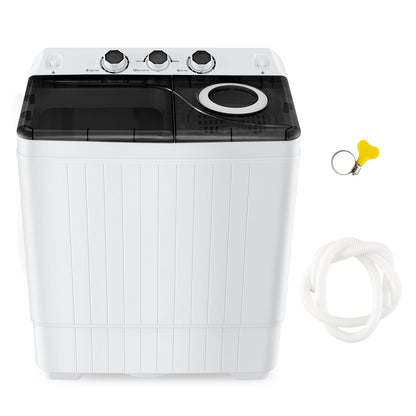 26 lbs Semi-Automatic Twin Tub Washing Machine, Black Washing Machines at Gallery Canada