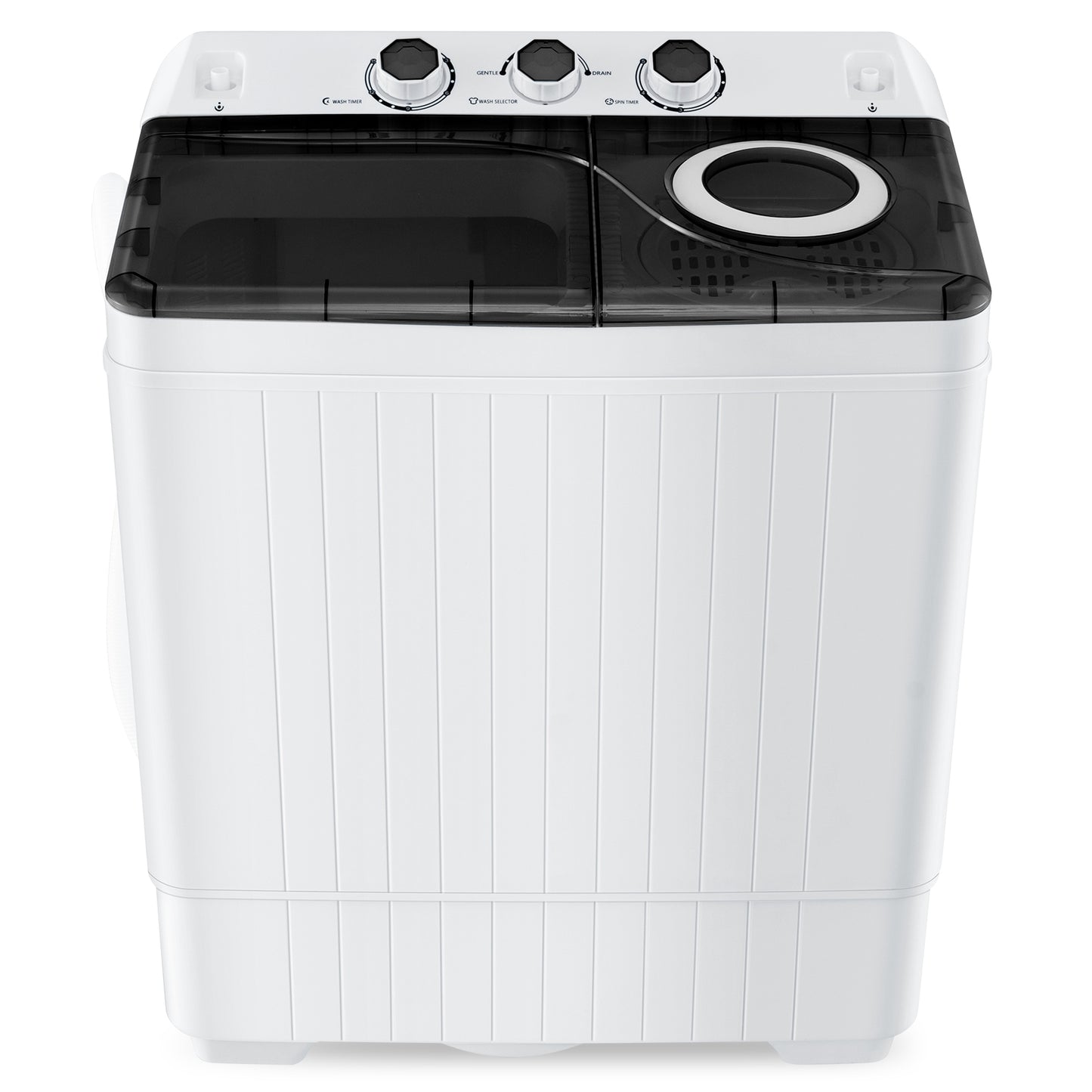 26 lbs Semi-Automatic Twin Tub Washing Machine, Black Washing Machines at Gallery Canada