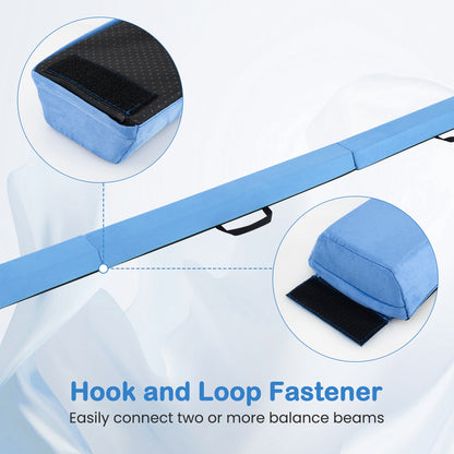 7 FT Folding Balance Beam, Removable Suede Cover, Non-Slip Bottom, Navy Baby Gyms & Playmats at Gallery Canada