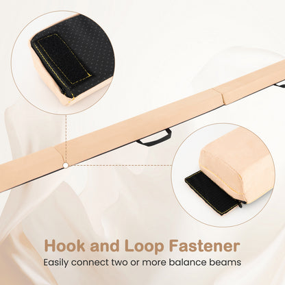 7 FT Folding Balance Beam, Removable Suede Cover, Non-Slip Bottom, Khaki Baby Gyms & Playmats at Gallery Canada
