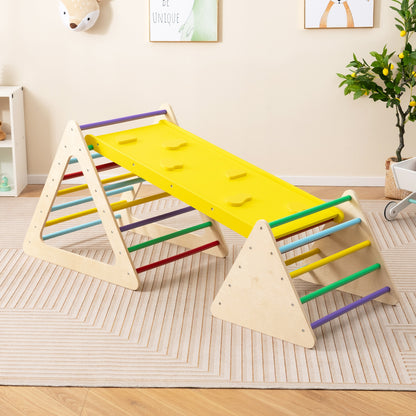 3 Piece Toddler Triangle Set, 2 Climbing Triangles, 1 Ramp, Colorful Climbers & Slides at Gallery Canada