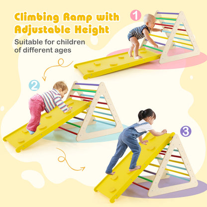 3 Piece Toddler Triangle Set, 2 Climbing Triangles, 1 Ramp, Colorful Climbers & Slides at Gallery Canada