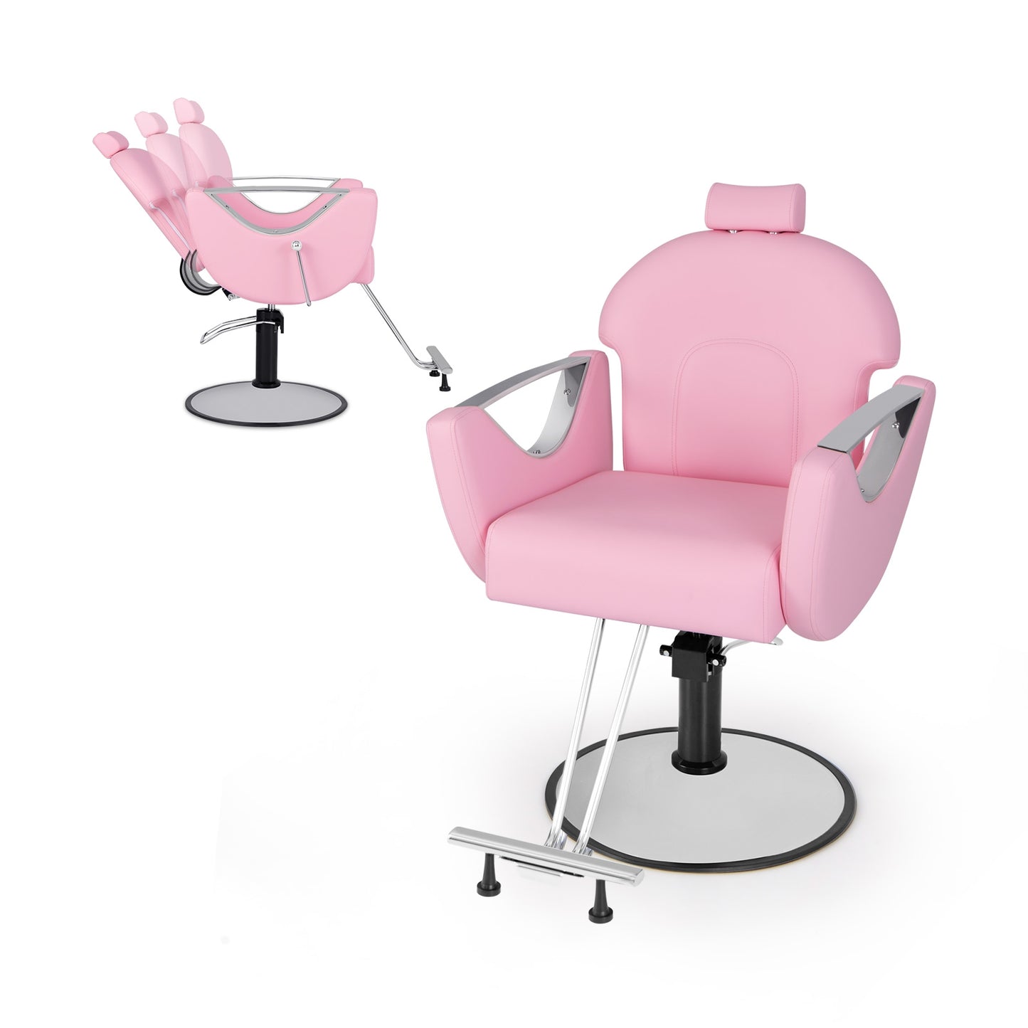 360° Swivel Reclining Salon Chair, Pink Spa & Salon Pink at Gallery Canada