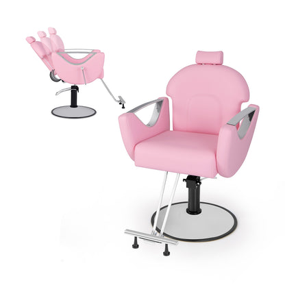 360° Swivel Reclining Salon Chair, Pink Spa & Salon at Gallery Canada