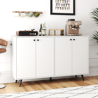 Mid Century Modern Buffet Sideboard, Adjustable Shelves, White Sideboards Cabinets & Buffets at Gallery Canada